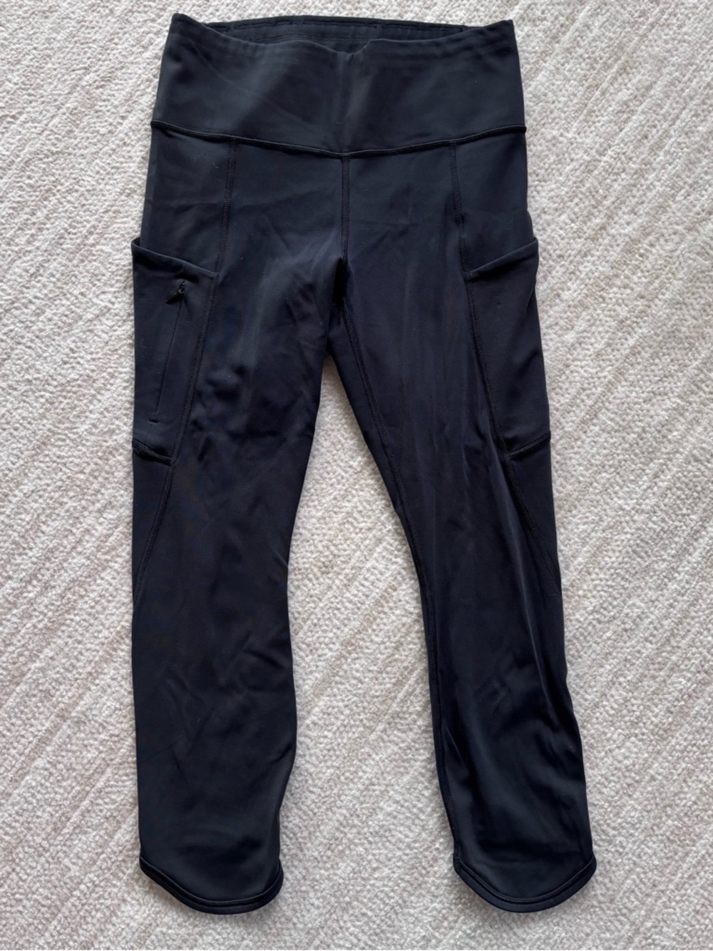 Athleta Black High-Rise Pocket Cropped Leggings Small